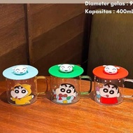 Crayon Sinchan Glass Mug Sinchan Glass Cup