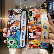 Cute Cartoon Disney Phone Case Samsung S22 ultra S21 plus  S20 Ultra note20 ultra Wristband Holder Back case