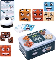 Wooden Cube Puzzle Game Puzzle Building Cube Emoji Blocks Game Puzzle Block Puzzle Children Wooden E