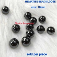 10 PCS 10MM HEMATITE BEADS