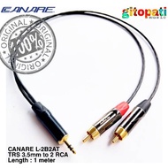 Canare L 2b2at TRS 3.5mm to 2 RCA 1 meter long
