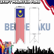 【Benderaku】High Quality Malaysia Flag (Polyster) 2x8 Bendera Malaysia 6537
