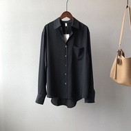 ZAIRA - Lova Top Long Shirt Kemeja Polos Korean Premium Fashion Baju Atasan Blouse Remaja Wanita Mus