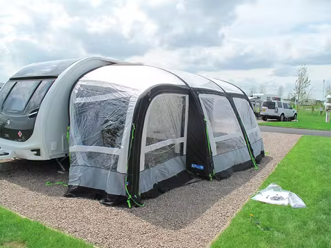 Camper Van Awning Curtains With Fitting Kits Universal WHITE For Kampa Dometic Thule Caravan Motorho