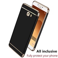 For Samsung Galaxy C9 Pro 6.0 inch SM-C9000 C900F C9008 C900Y Micro-frosted Anti-fingerprint Hard Plastic case with Luxury Anti-fading Plating Frame