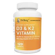 ☚Dr. Bergs D3  K2 Vitamin D3 K2 Supplement Purified Bile Salts - Support Healthy Heart Bone  Joint. 