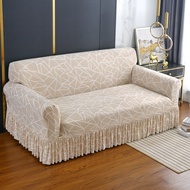 1/2/3/4 Seater Sofa Cover L Shape Slipcover Stretch Sofa Cushion Cover Protector Sofa Slipcover with Hemline