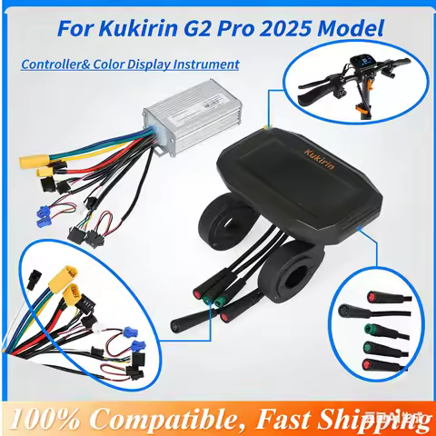 Controller and Color Display Instrument for Kukirin G2 Pro 2025 Model E-Scooter, Digital Speedometer