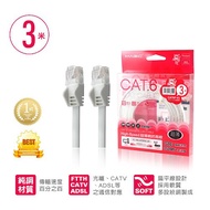 Cat.6 Ultra-Thin 1.4mm 30AWG Network Cable-3M Made In Taiwan