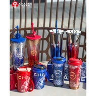 CHAGEE Paris Olympic stainless steel thermos mirror straw car water bottle