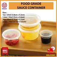 1oz-25ml / 1.2oz-35ml / 2oz-50ml / 2.5oz-70ml - Food Grade Sauce Container/ Round Disposable Contain