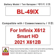 Mobile Phone Battery Premium Replacement BL-49IX 5000mAh For Infinix X612 Smart HD 2021 X612B