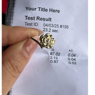 S925 engraved silver ring (97% Ag) with free size diamond, current inner diameter 17.6 mm, flower fa