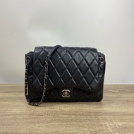 Chanel 黑羊皮三層斜背包