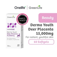 GreenLife Derma Youth Deer Placenta 15,000mg 60 Softgels  - For Radiant and Youthful Skin