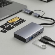 KEBIDUMEI USB 3.0 & Type-C 6-in-1 Docking Hub: SD/TF/CF Card Reader + USB OTG Adapter KEBIDUMEI Hab 