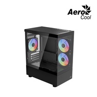 Aerocool VIEWPORT MINI PC Case - Mini Tower / ARGB / Steel + Tempered Glass / Black