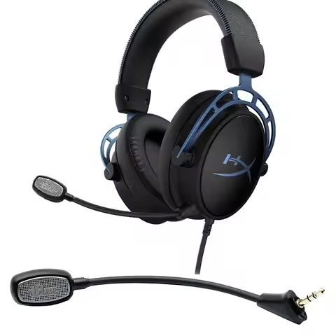 Blue IcePoP Mic Boom For Kingston HyperX Cloud Alpha, Alpha S, Cloud Mix Gaming Headsets 3.5mm Detac