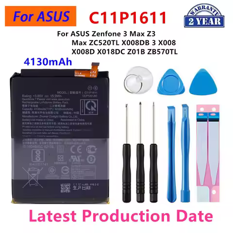 Brand New Battery C11P1611 4130mAh For ASUS Zenfone 3 Max Z3 Max ZC520TL ZB570TL X008DB 3 X008 X008D