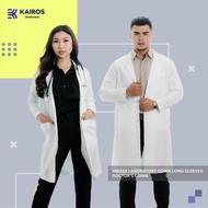 [NO EMBROIDERY] KAIROS Doctors Gown Laboratory Gown Gabardine White Fabric Suit Blazer
