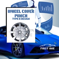 Universal R14'' Inch Car Wheel Cover Tyre Center Hub Cap Steel Rim Universal 14 Inch Rim (Type R Des