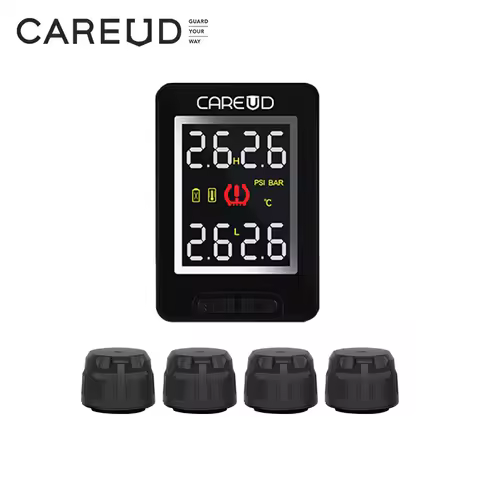 CARUED For Honda Tire Pressure Monitoring U912 TPMS Support BAR PSI 4pcs Sensors Car Alarm System LC