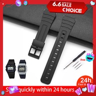 12 14 16 18 20 22mm Silicone Watch Strap for W800H SGW400 F91W F84 F105/108 A158/168 AE1200/1300 Ban