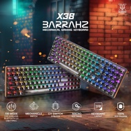 Nubwo X38 Mechanical SW BT/Wireless Gaming Keyboard BLUE SW คีย์บอร์ดเกมมิ่ง พร้อมด้วยไฟ Full RGB ส