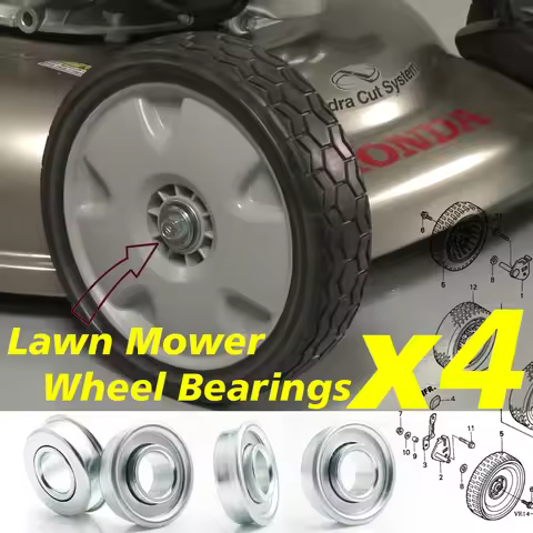 91056-VL0-B00 91051-VG3-000 Wheel Bearing ID 1/2" X OD 1-1/8" Flanged Ball Bearings 4Pcs for Honda L