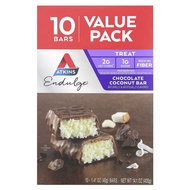 Atkins, Endulge, Chocolate Coconut Bar, 5 Bars, 10 Bars (40 g) Each