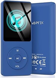 AGPTEK A02 8GB MP3 Player, 70 Hours Playback Lossless Sound Music Player (Supports up to 32GB), Dark