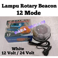 LAMPU BLITZ ROTARY 12 MODE 12 VOLT 24 VOLT MERAH HIJAU PUTIH