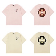 Derschutze美潮新款重工刺繡錦鯉魚福娃頭像印花休閒寬鬆圓領短袖T恤
