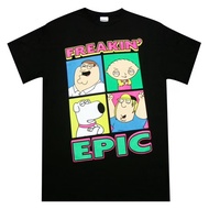 Family Guy Freakin' Epic Pop Adult T-shirt 100%cotton Family Guy Print T Shirt for Men and Women