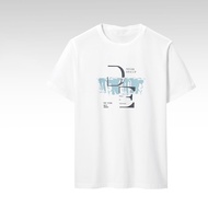 CODReady Stock Baju HLA Icy Cotton T-Shirt Breathable Cool Feeling Trendy Letter Print Versatile Str