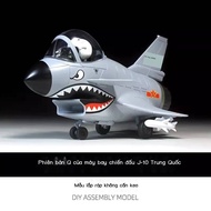Q version glue assembly model, J-10 aircraft without glue, military model