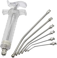 Duona Bird Feeding Syringe with 6 Pcs Curved Gavage Tubes (20ML)