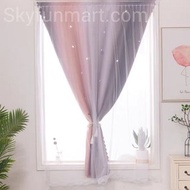 [現貨] 免安裝 雙層窗簾布, 魔術貼 遮光隔熱 窗簾布, 遮光窗簾布|Magic stick blackout window curtain, block light window curtains
