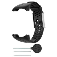 ❂ Silikonowy zegarek zespół oddychająca wymiana wymienny pasek do z narzędziami dla Polar M400 M430 GPS działa inteligentny zegarek sportowy