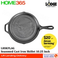 Lodge Seasoned Cast Iron Skillet 10.25 Inch L8SKFLAG