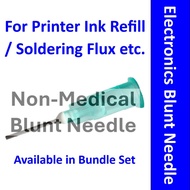 Electronics Repair BLUNT TIP Needle ❤️ Printer Ink Refill Dispensing Syringe ❤️ Flux Syringe ❤️ Blun