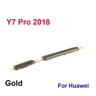 ปุ่มเปิดปิดและปุ่มปรับระดับเสียงด้านข้างขึ้นลงคีย์ริบบิ้นสำหรับ Huawei Y7 Pro 2018