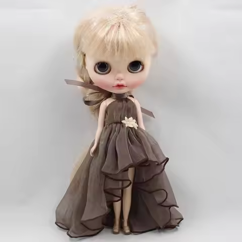 Fashion Evening Gown Dresses Mini Cute Dolls Princess Dresses DIY Accessories Elegant Chiffon Clothe