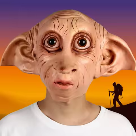 2025 Dobby Mask House-Elf Latex Full Face Headgear Funny Cartoon Full Head Masks Cosplay Costume Hal