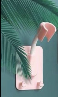 多角度花灑強力吸盤式支架  已有2個勾掛東西 Bathroom Accessories Suction Cup with Two Hooks Universal Adjustable Show非常方便