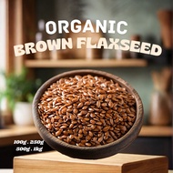 ORGANIC Golden Flaxseeds 250G 100G / Brown Flaxseeds / Flaxmeal Powder / Serbuk Flaxseed