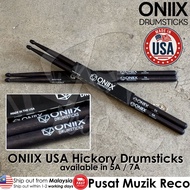 Oniix Drumstick USA Hickory 5A 7A Drumstick Drum Stick Kayu Drum Stick Drum 【MADE IN USA】