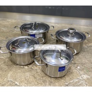 Stainless Steel Pot size Big Boiled Chicken Using Induction Hob, Gas Stove, Infrared Stove Of All Sizes 28cm-30cm-32cm