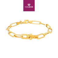 HABIB Oro Italia 916 Yellow Gold Bracelet GW43490623