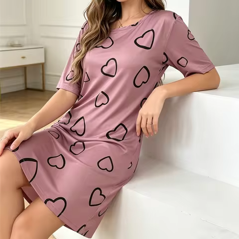 Women Pajamas Valentine Day Heart Pattern Can Be Weared Casual And Comfortable Women Pajamas Summer 